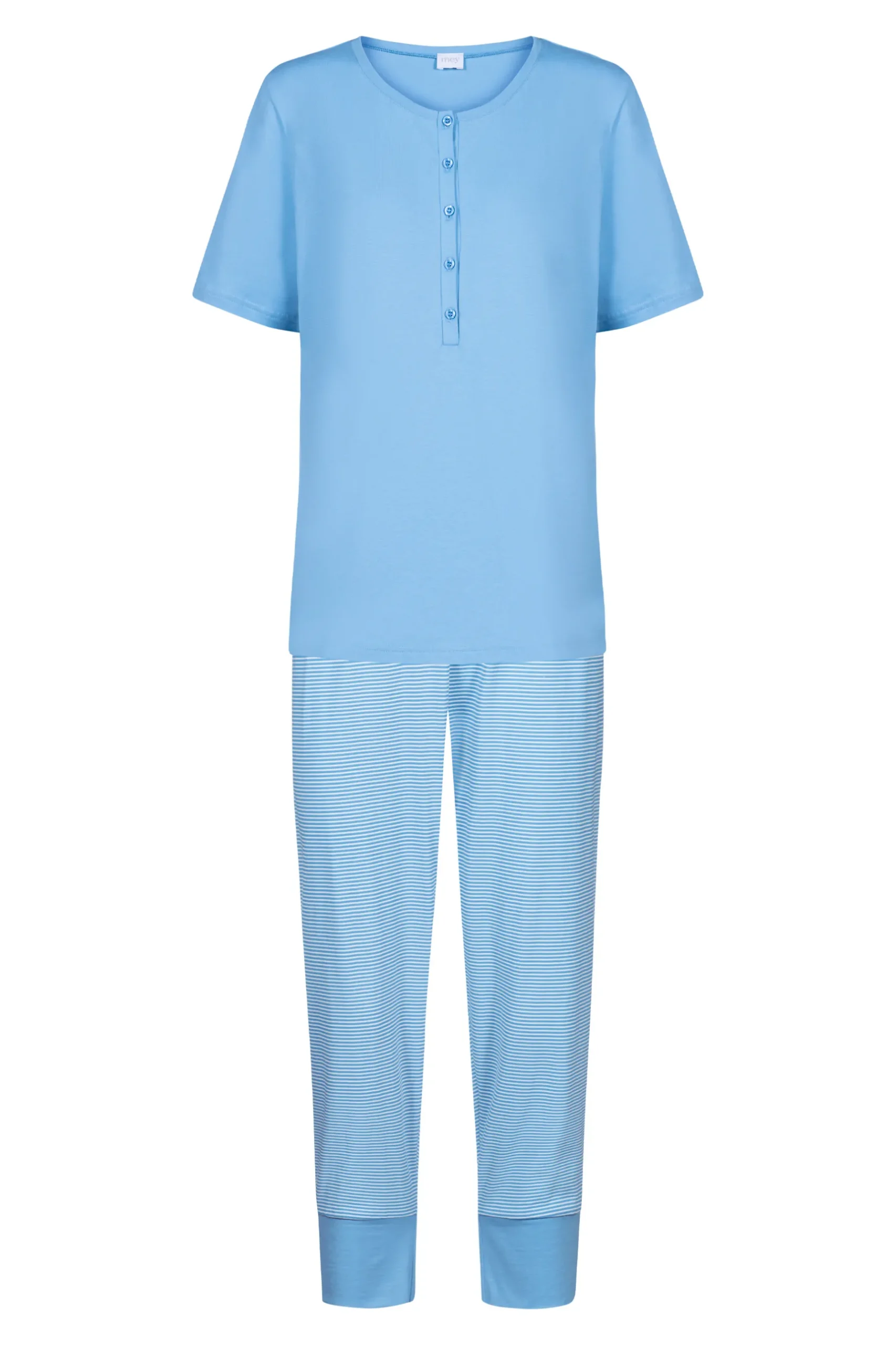Damen Mey Anzug 3/4 lang, kurzarm Serie Small Stripes
