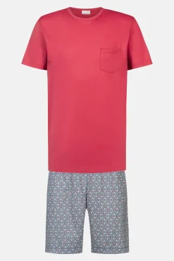 Herren Mey Kurzer Pyjama Serie Soft Circles