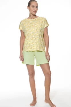 Damen Mey Kurzer Pyjama Serie Lemon Dots