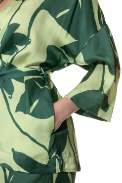 Damen Mey Kurz-Kimono Serie Tropical Leaves