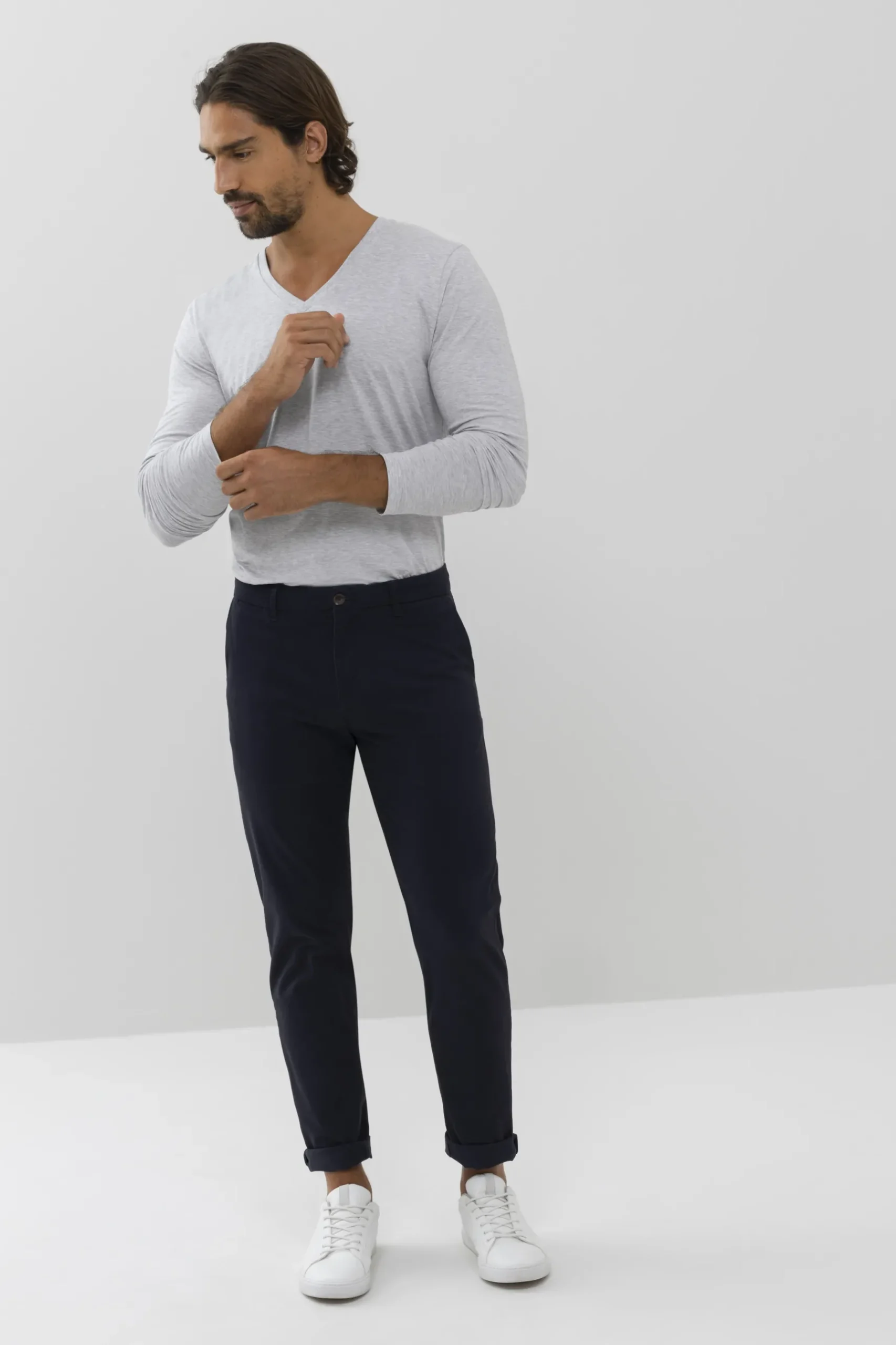 Herren Mey Langarm-Shirt Dry Cotton Colour