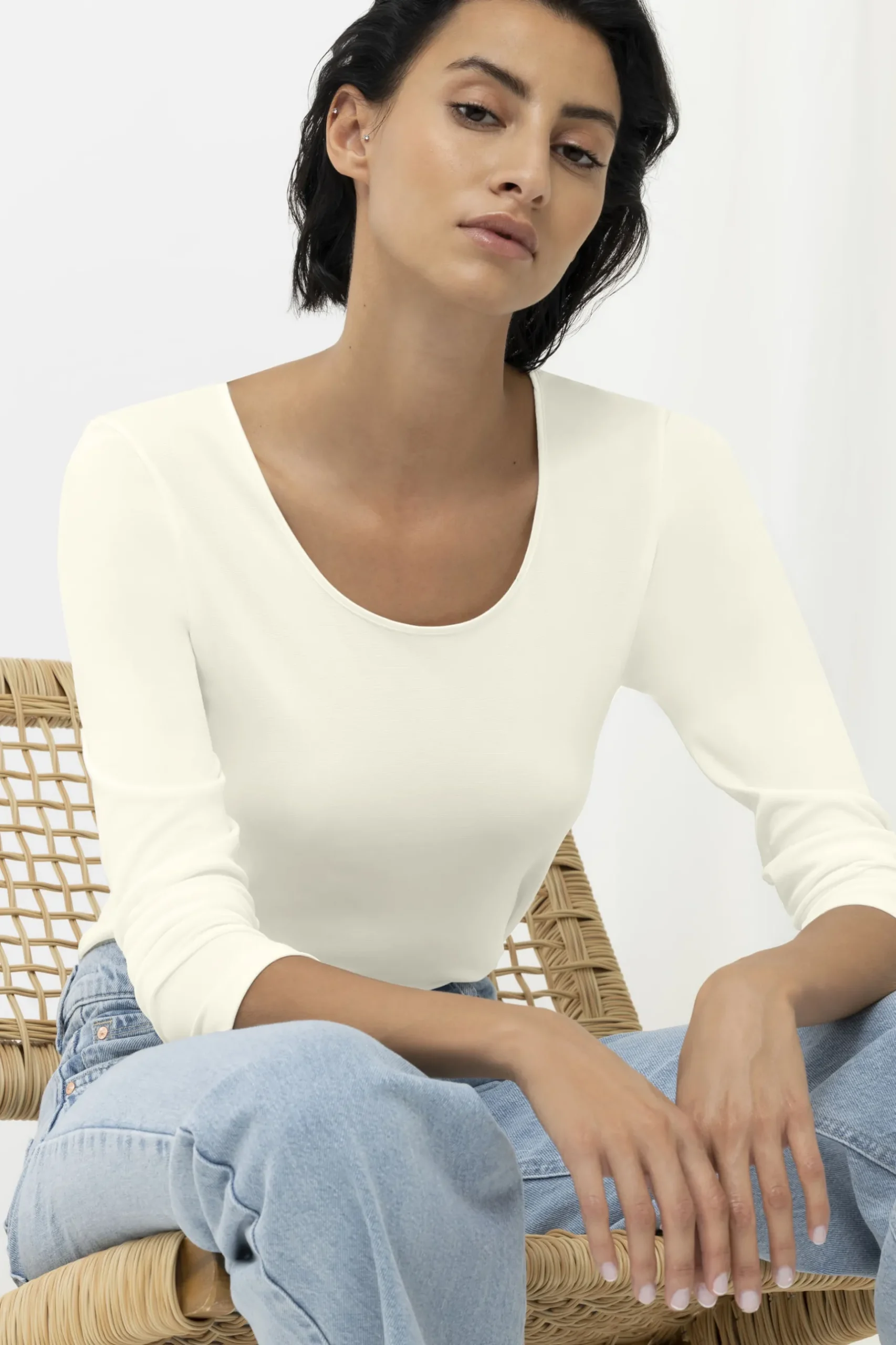 Damen Mey Langarm-Shirt Serie Emotion