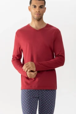 Herren Mey Langarm-T-Shirt Serie Solid Night