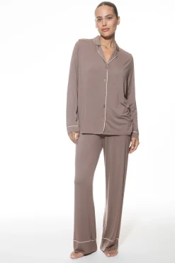 Damen Mey Langer Pyjama Serie Pure Chic