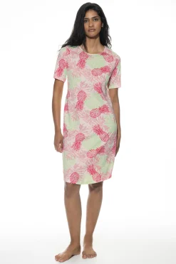 Damen Mey Nachthemd kurzarm Serie Pink Pineapple