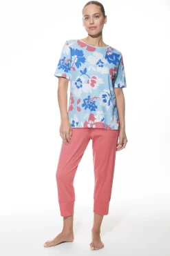 Damen Mey Pyjama Serie Springrose