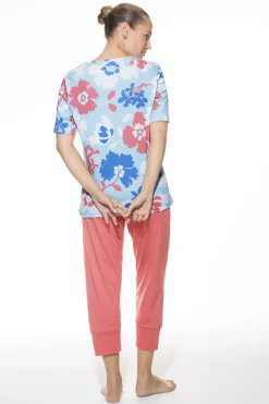 Damen Mey Pyjama Serie Springrose