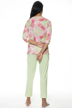 Damen Mey Pyjama Serie Pink Pineapple