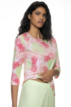 Damen Mey Pyjama Serie Pink Pineapple
