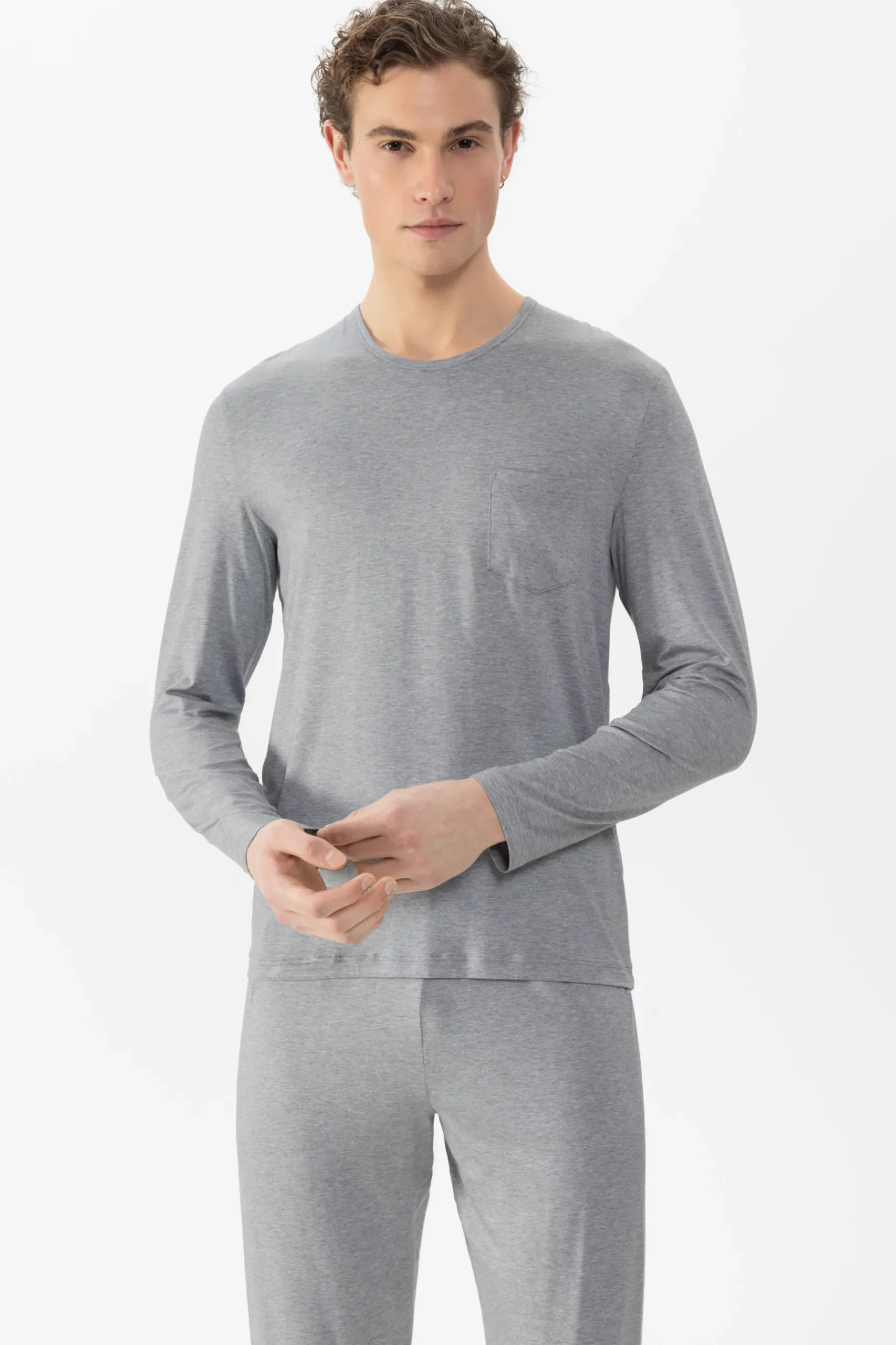 Herren Mey T-Shirt langarm Serie Easy Night