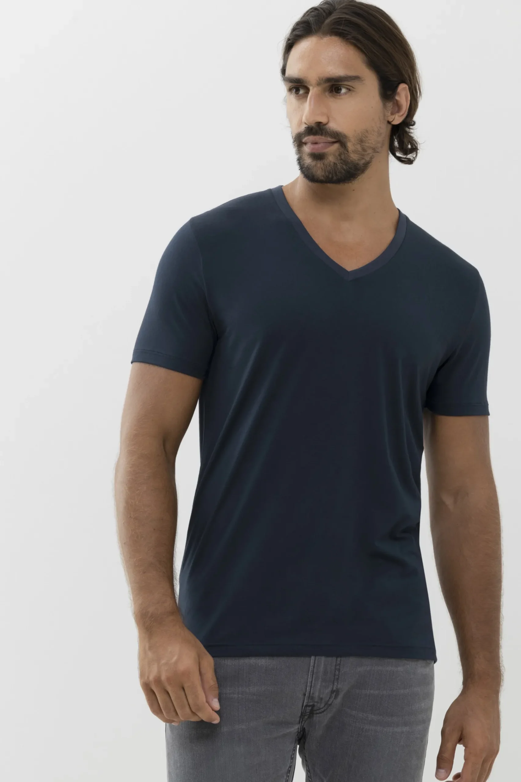 Herren Mey V-Neck Dry Cotton Colour